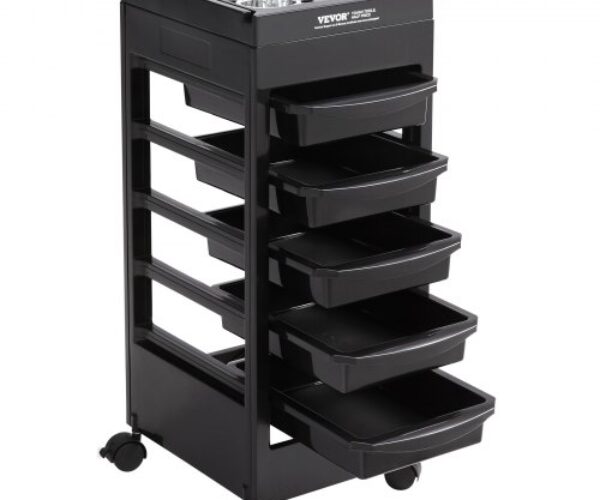 Szépségszalon Guruló Kocsi 5 Fiókkal Szárítótartóval