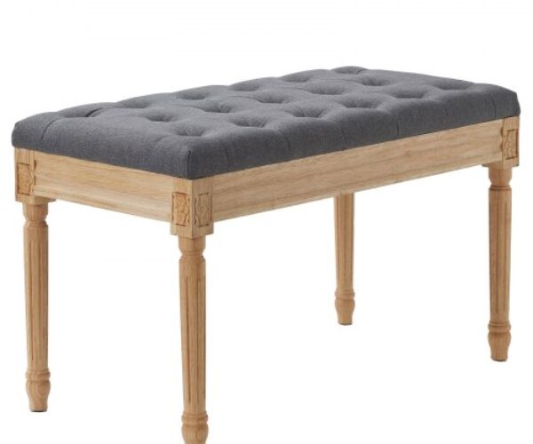 Szürke Kárpitozott Oszmán Pad Gumifa Lábakkal 406mm