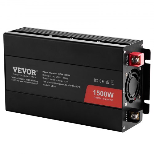 Teljesítményinverter Szinuszhullám 1500 W 12 V 230 V CE FCC - Image 3