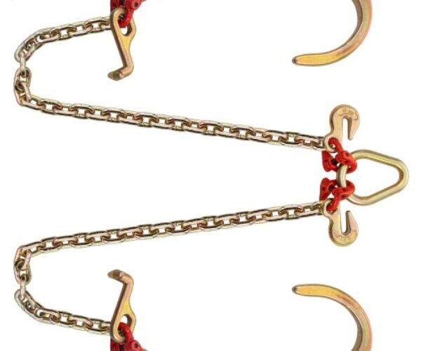 V-Kantáros Szállítólánc Horgokkal és Kampókkal 8 mm x 0,61 m 4200 kg Törési Szilárdság