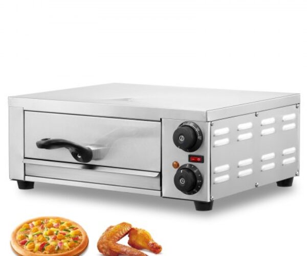 Asztali Elektromos Pizzasütő Állítható Hőfok Időzítő 305 mm 1500 W