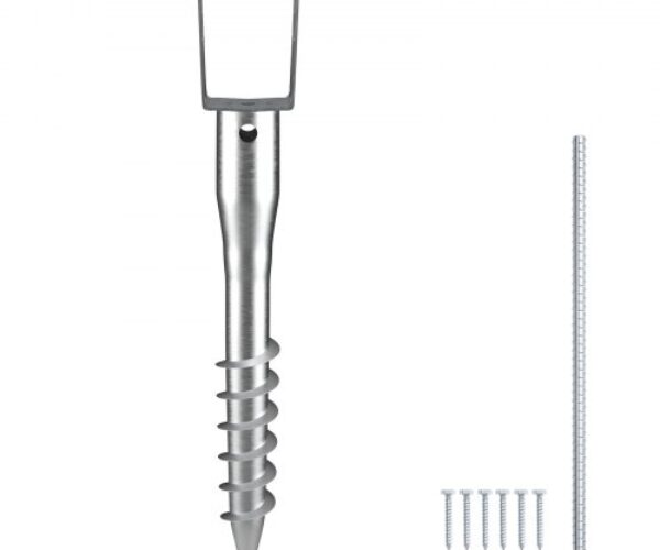 Csavarozható Acél Oszloptartó Földhorgony U-Alakú 100×70×701 mm