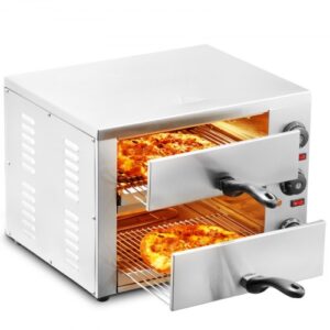 Elektromos Asztali Pizzasütő Állítható Hőfokkal 305 mm