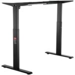Elektromos Egyoszlopos Íróasztal Keret Fekete 70-117 cm