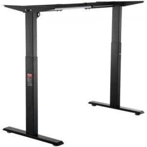 Elektromos Egyoszlopos Íróasztal Keret Fekete 70-117 cm
