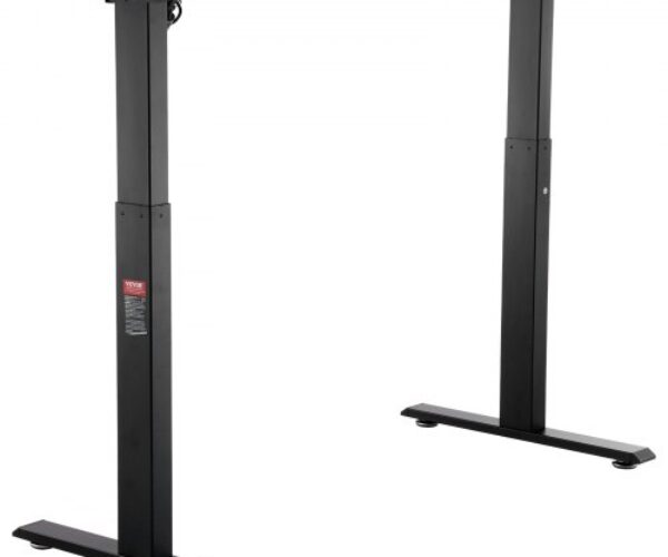 Elektromos Egyoszlopos Íróasztal Keret Fekete 70-117 cm