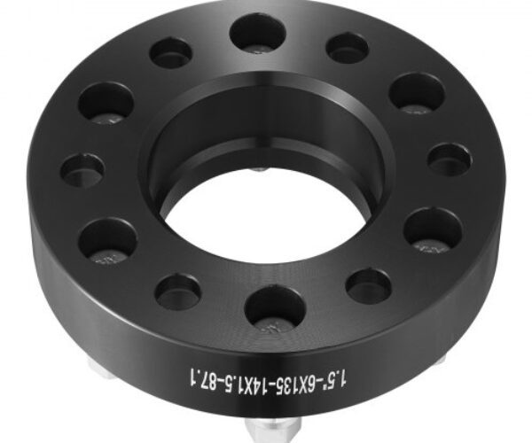 Fekete Kovácsolt 6 Füles Kerékadapter Távtartó 38,1×152,4×134,6 mm