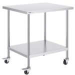 Görgős Rozsdamentes Acél Előkészítő Asztal 762x457 mm