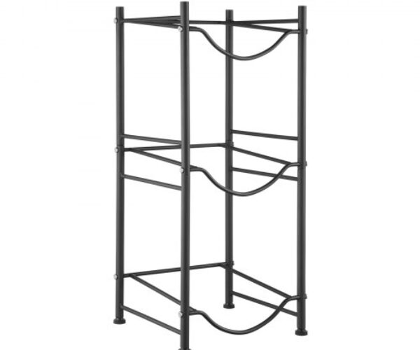 Háromszintes Vizeskancsó Tartó 3 Palackhoz Fekete