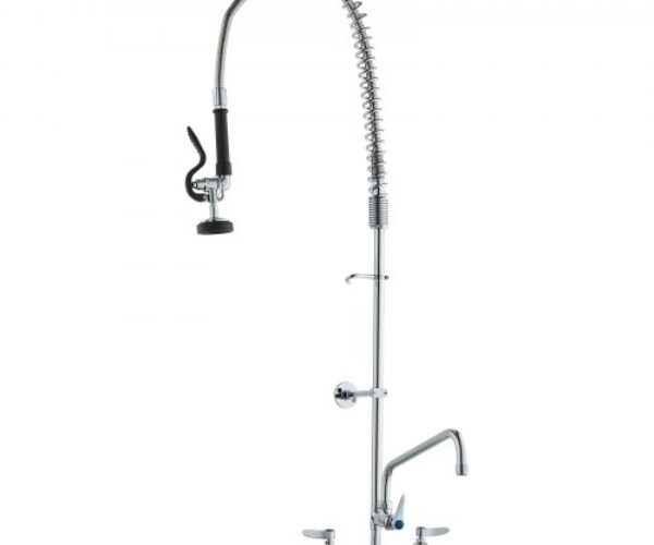 Kereskedelmi Előöblítő Csaptelep Sárgaréz Falra Szerelhető 1194 mm 203 mm 305 mm