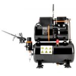 Kétventilátoros Airbrush Kompresszor Légtartály Készlet 3
