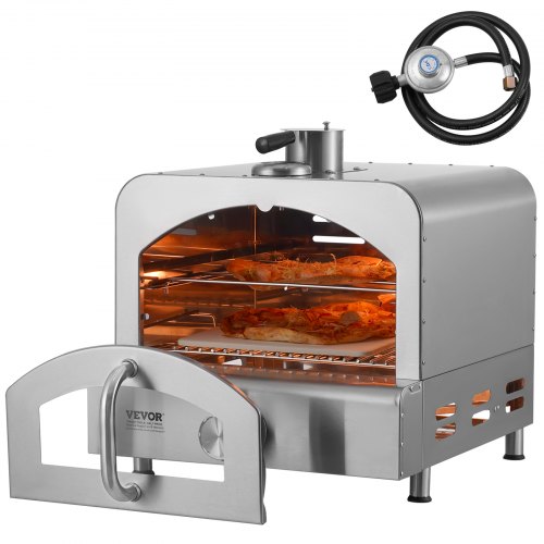 Kültéri Gáz Pizzasütő Rozsdamentes Acél 279 mm - Image 2