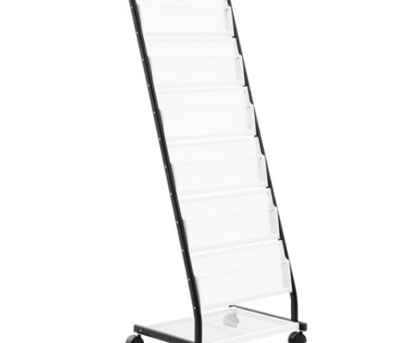 Oszlopos Prospektus Állvány 6 Szintes Kerekes