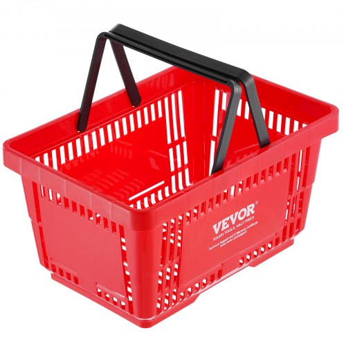 Piros Oszlopos Bevásárlókosár Fogantyúval Állvánnyal 24 l - Image 5