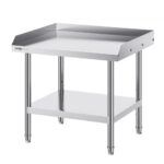 Rozsdamentes Acél Előkészítő Munkaasztal Éttermi 610x711 mm