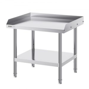 Rozsdamentes Acél Előkészítő Munkaasztal Éttermi 610x711 mm