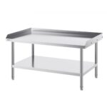 Rozsdamentes Acél Előkészítő Munkaasztal Oszloppal 762×1219 mm