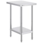 Rozsdamentes Acél Kereskedelmi Előkészítő Munkaasztal 610x457x864 mm