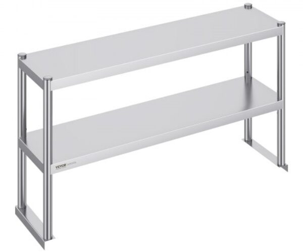Rozsdamentes Dupla Felső Polc Előkészítő Asztalhoz 305×1220 mm